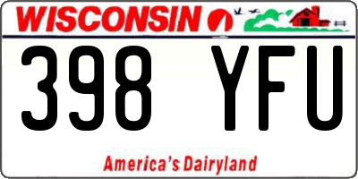 WI license plate 398YFU