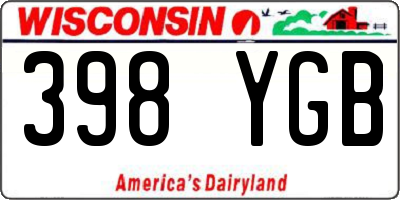 WI license plate 398YGB