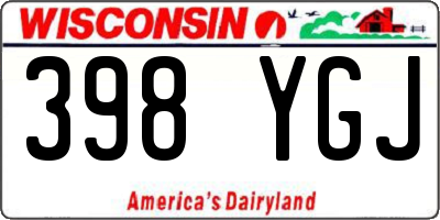 WI license plate 398YGJ