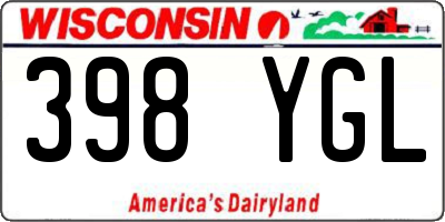 WI license plate 398YGL