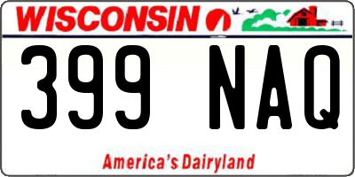 WI license plate 399NAQ