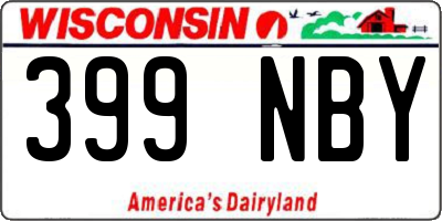 WI license plate 399NBY