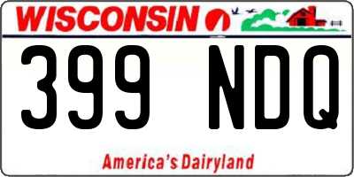 WI license plate 399NDQ