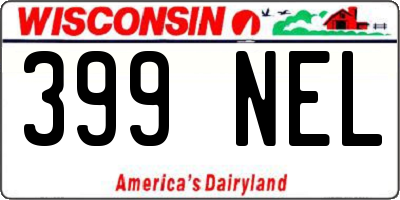 WI license plate 399NEL