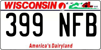 WI license plate 399NFB