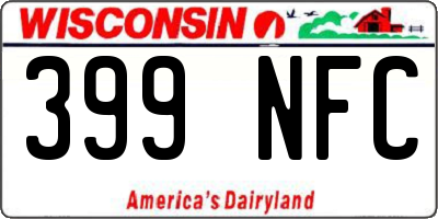 WI license plate 399NFC