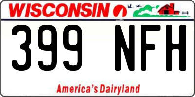 WI license plate 399NFH