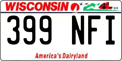 WI license plate 399NFI