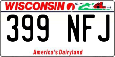 WI license plate 399NFJ