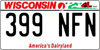 WI license plate 399NFN