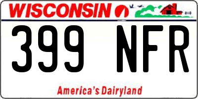 WI license plate 399NFR