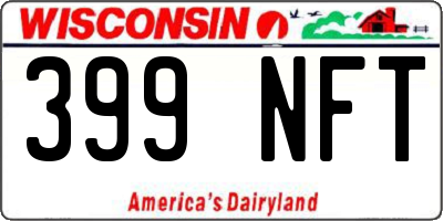 WI license plate 399NFT