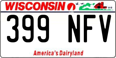 WI license plate 399NFV
