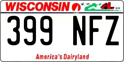 WI license plate 399NFZ