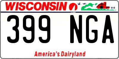 WI license plate 399NGA
