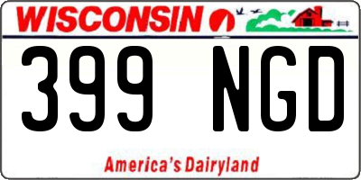 WI license plate 399NGD