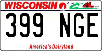 WI license plate 399NGE