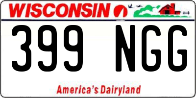 WI license plate 399NGG