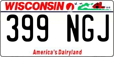 WI license plate 399NGJ