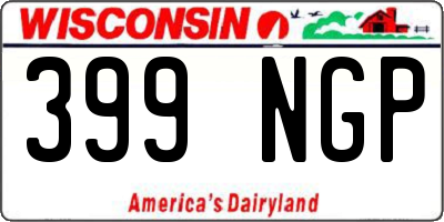 WI license plate 399NGP