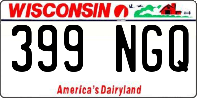 WI license plate 399NGQ