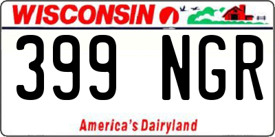 WI license plate 399NGR