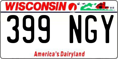 WI license plate 399NGY