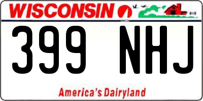 WI license plate 399NHJ