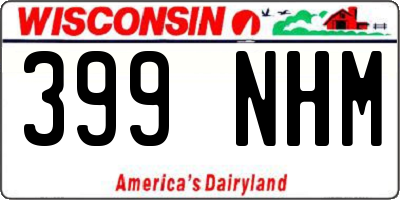 WI license plate 399NHM