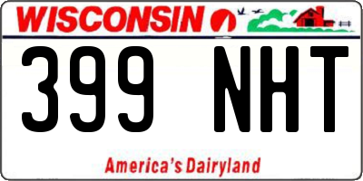WI license plate 399NHT