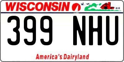 WI license plate 399NHU