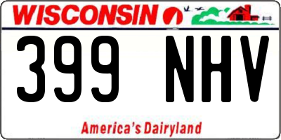 WI license plate 399NHV