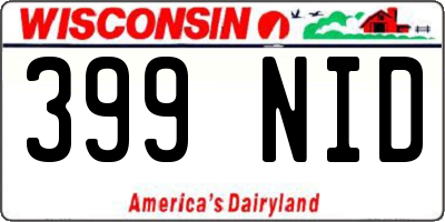 WI license plate 399NID