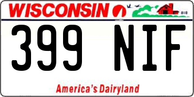 WI license plate 399NIF
