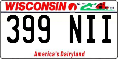 WI license plate 399NII