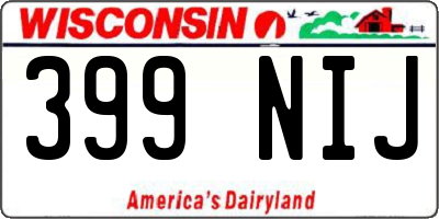 WI license plate 399NIJ