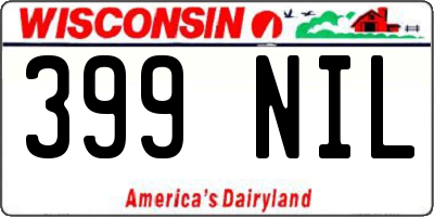 WI license plate 399NIL