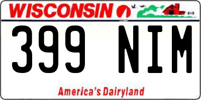 WI license plate 399NIM