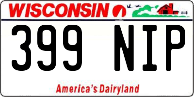 WI license plate 399NIP