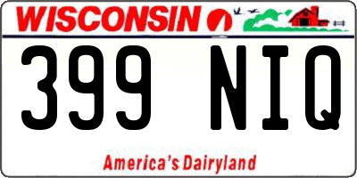WI license plate 399NIQ