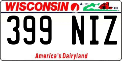 WI license plate 399NIZ