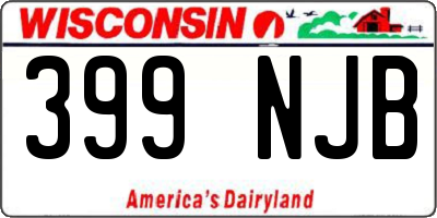 WI license plate 399NJB