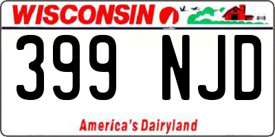 WI license plate 399NJD