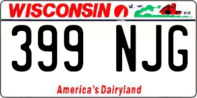 WI license plate 399NJG