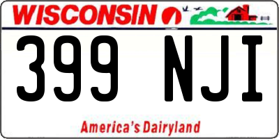 WI license plate 399NJI