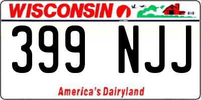 WI license plate 399NJJ