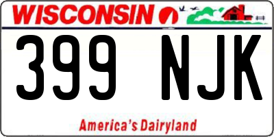 WI license plate 399NJK