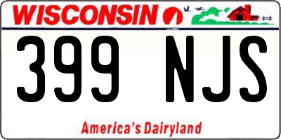WI license plate 399NJS