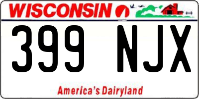 WI license plate 399NJX