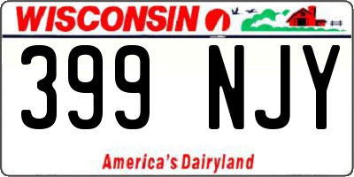 WI license plate 399NJY